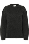 My Essential Wardrobe - Strik pullover - Dark Grey Melange - Paloma Knit - Stilkompagniet.dk