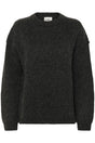 My Essential Wardrobe - Strik pullover - Dark Grey Melange - Paloma Knit - Stilkompagniet.dk