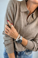 Sassy Copenhagen - 100% Cashmere polo - Latte - Samara sss