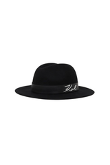 Karl Lagerfeld - Hat - Black - Signature fedora