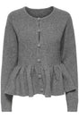 Only - Cardigan - Gray - Pirouette Ls Peplum