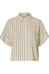 Selected Femme - Skjorte - Sandshell pin stripe - Viva