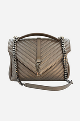 YSL - College quilted - Grey - Secondhand