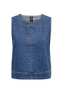 Denim top - Medium blue denim - Dorsi - Only - Stilkompagniet.dk
