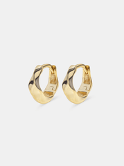 Andcopenhagen - Earrings hoops - 18 carat gold plated 925 sterling silver - Rookie