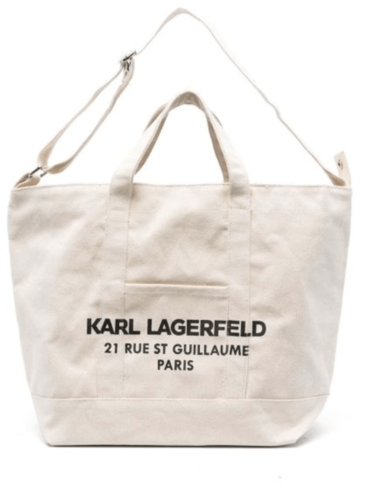 Karl lagerfeld canvas tote bag sales