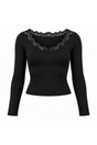 Isabeau blondebluse i sort fra sassy