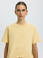 Selected Femme - T-shirt - Italian Straw - Boxy