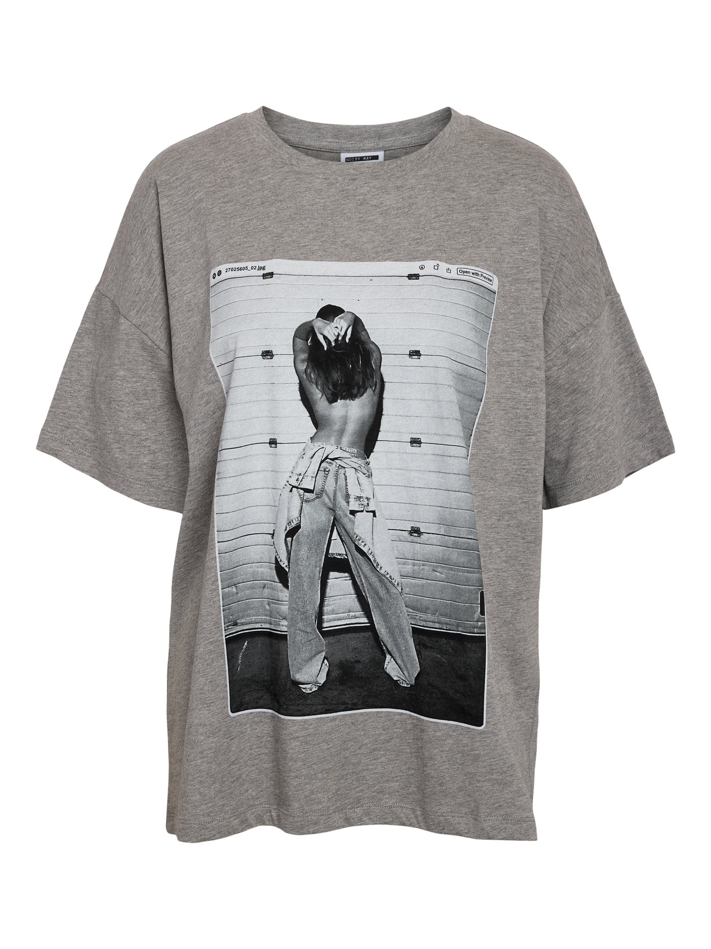 Noisy May - T-shirt - Grey melange - Robin