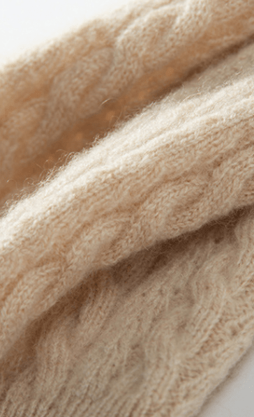 Andcopenhagen Accessories 100% Cashmere Håndledsvarmer med perle kort - Mai Sand - Andcopenhagen