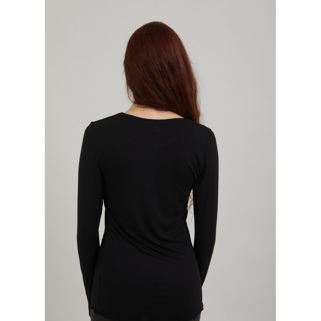 CC Heart - Langærmet Bluse - Sort - Sofia