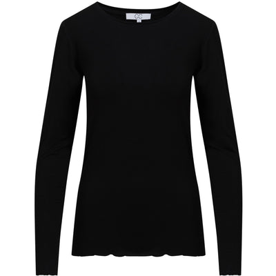 CC Heart - Langærmet Bluse - Sort - Sofia