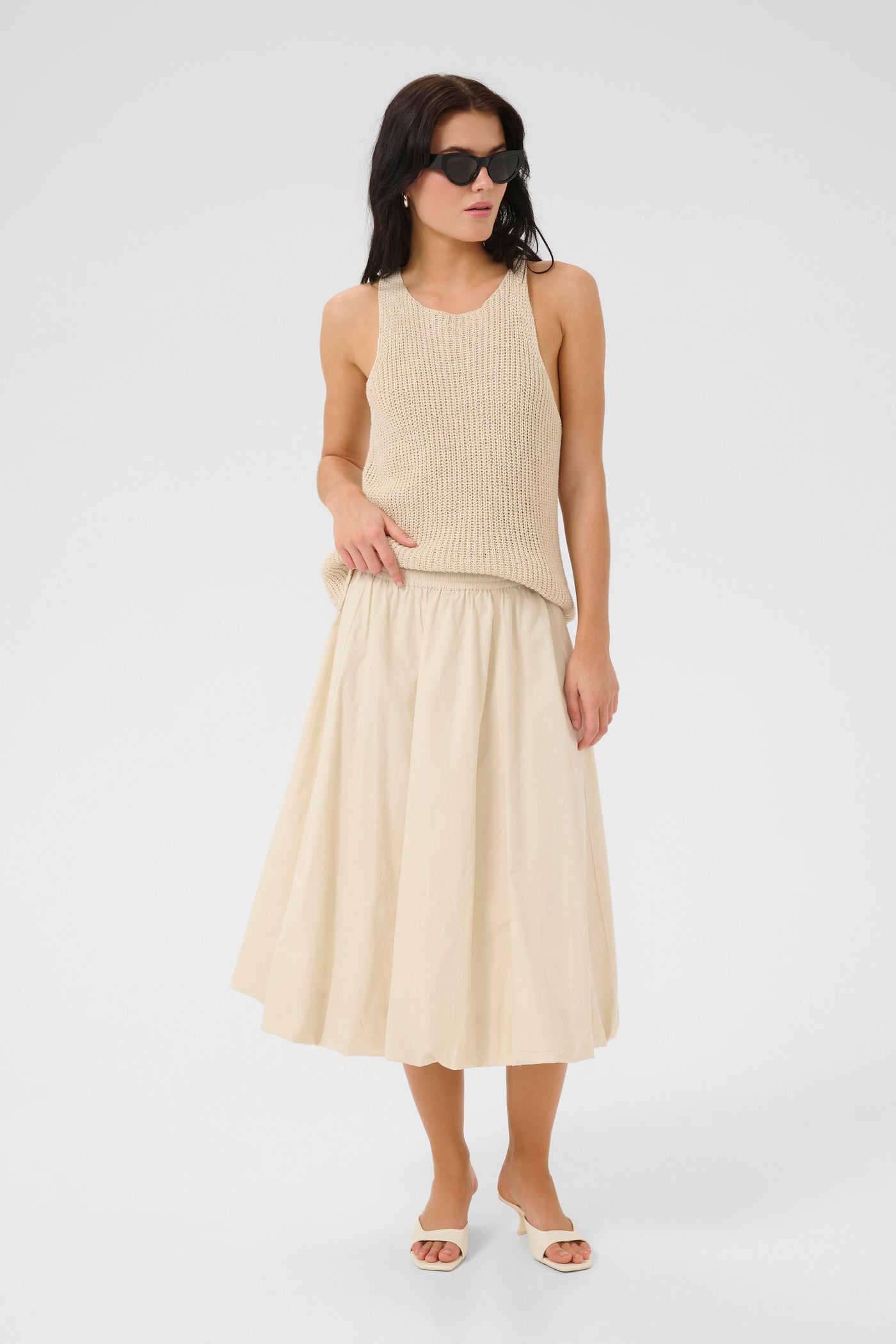 My Essential Wardrobe - Nederdel - Almond milk - Baloon - Sunna