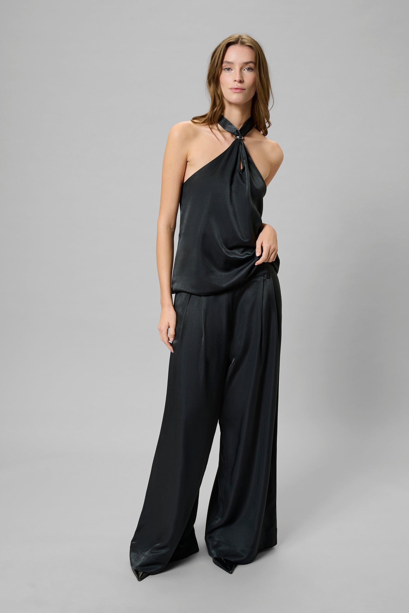 My Essential Wardrobe - Bukser - Asphalt/Grey - Estelle Wide