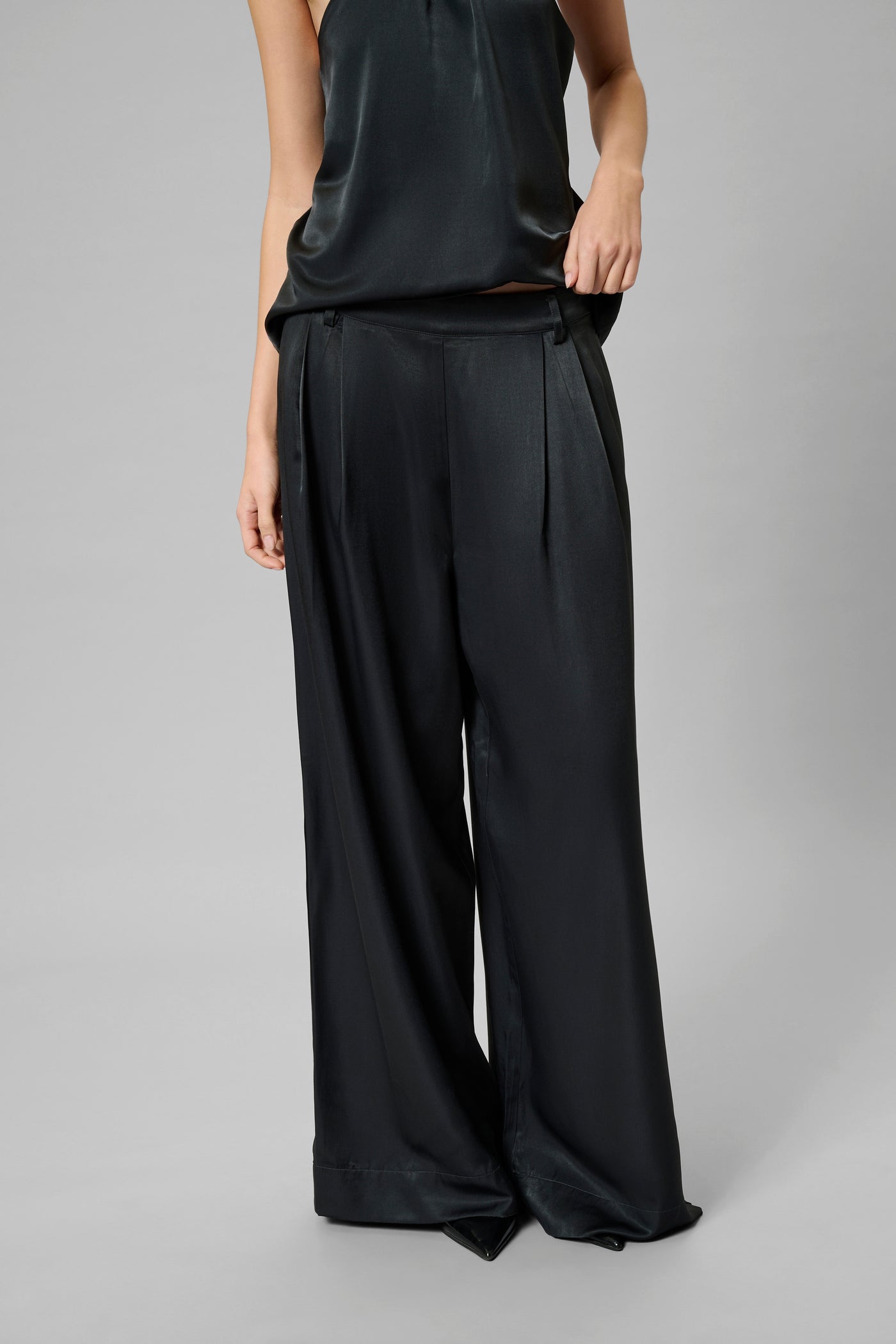 My Essential Wardrobe - Bukser - Asphalt/Grey - Estelle Wide