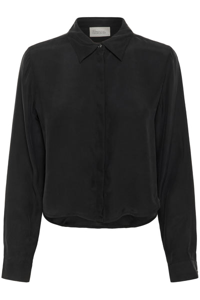 My Essential Wardrobe - Skjorte - Black - Silk