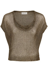 My Essential Wardrobe - Strik top - Gold - Olly