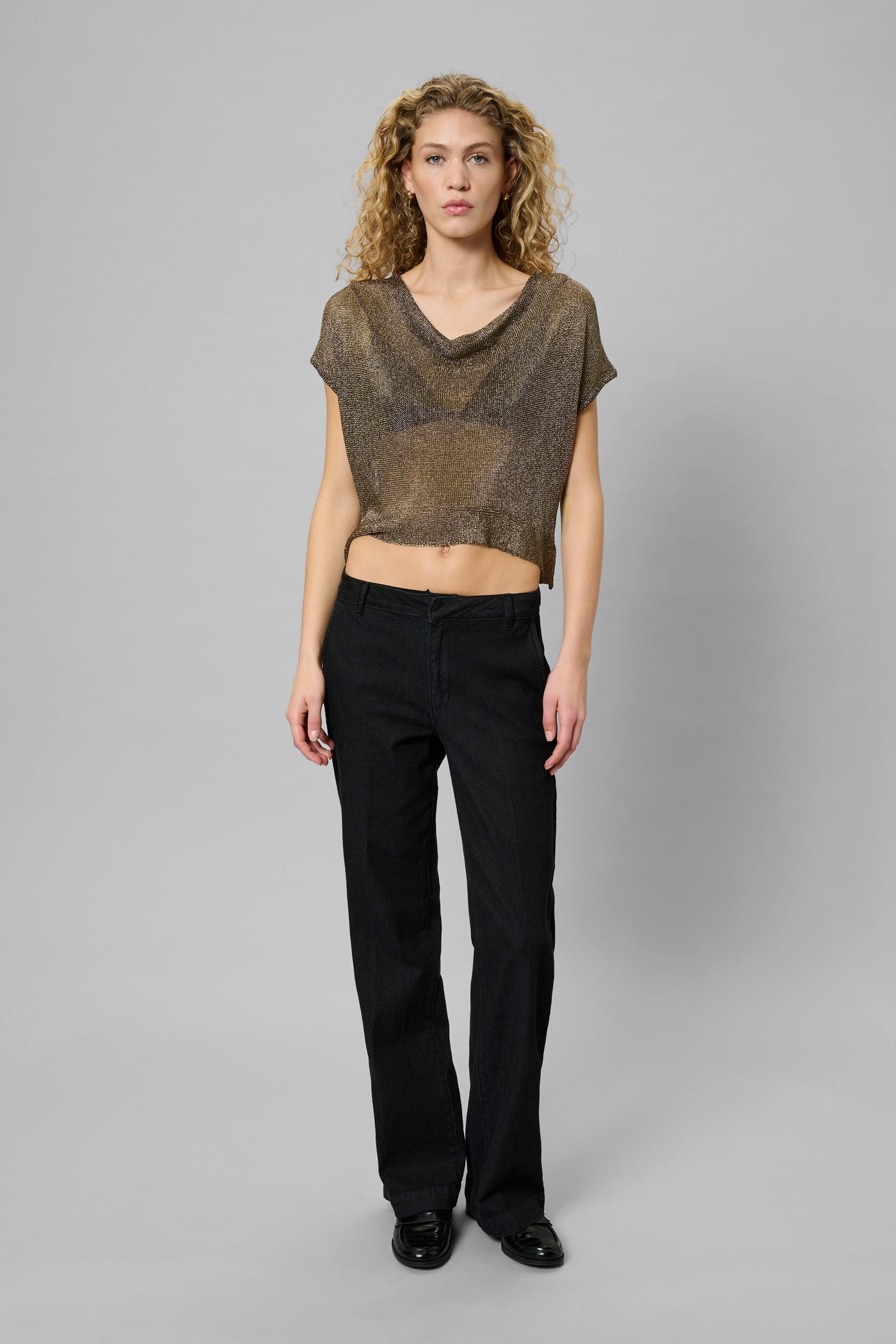 My Essential Wardrobe - Strik top - Gold - Olly