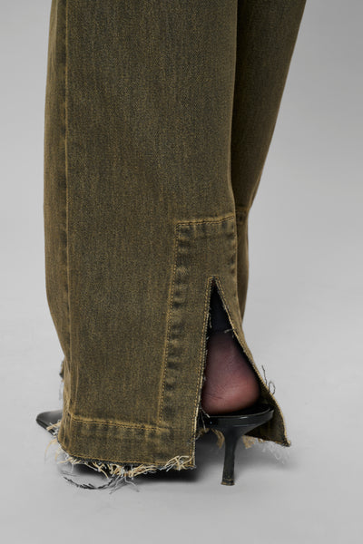 My Essential Wardrobe - Jeans - Amber Retro Wash Brown - Saba 139 High Straight Slit