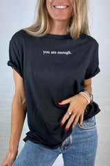 Sassy Copenhagen - Statement t-shirt - You are enough - Saga sort