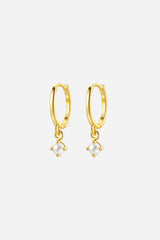 Andcopenhagen Jewelry - Øreringe hoops - 18 karat Guldbelagt 925 sterlingsølv - Monica Pearl