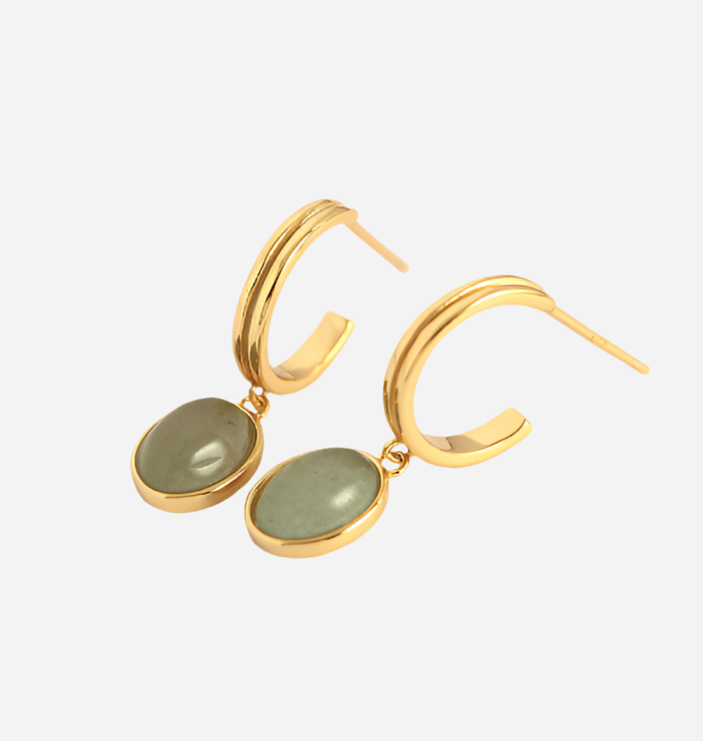 Andcopenhagen - Earrings hoops - 18 carat gold plated 925 sterling silver - Silja