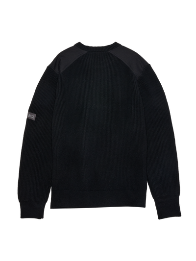 HALO - Strik - Sort - WOOL CREW KNIT