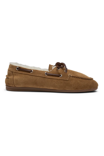 Pavement - Ballerina Loafers - Brown Suede - Navy