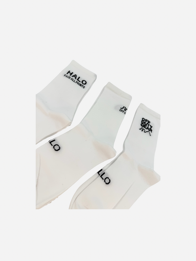 HALO - Strømper - 3pak - White/Black