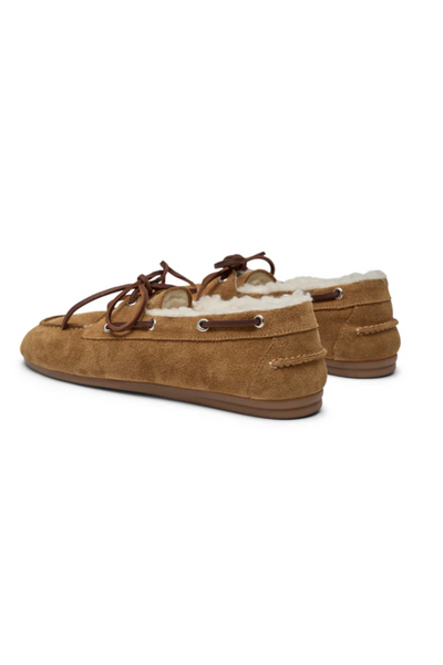 Pavement - Ballerina Loafers - Brown Suede - Navy