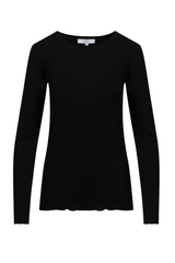 CC Heart - Langærmet Bluse - Sort - Sofia