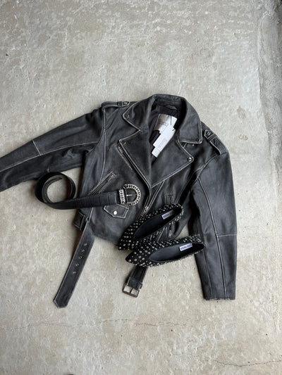 Leather jacket - Gray - MWGilo - MY ESSENTIAL WARDROBE