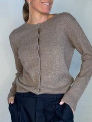 Sassy Copenhagen - Cashmere Cardigan - Dark Coffee - Johanne