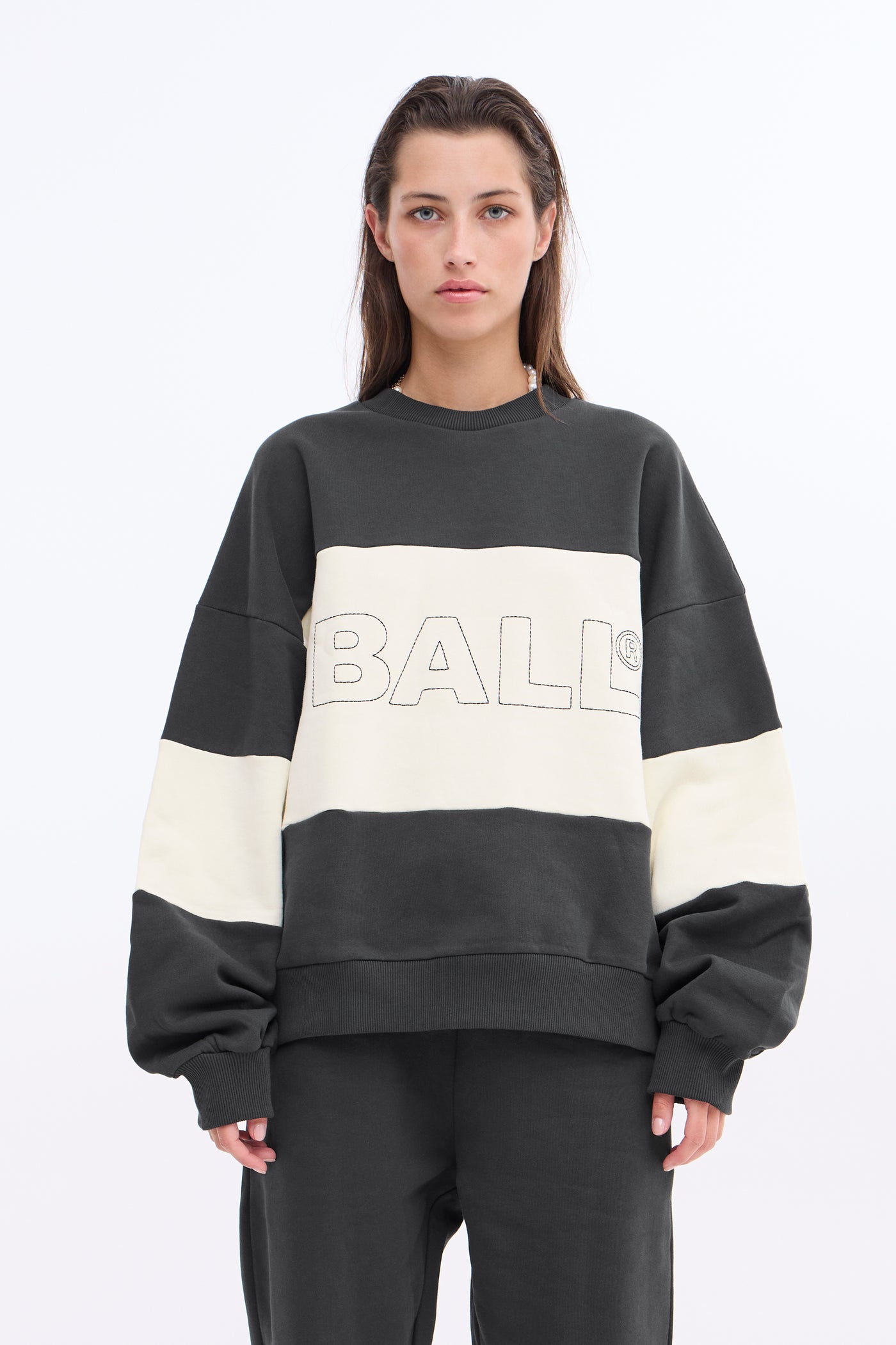 Ball original - Sweatshirt - Black/white - BALL SUMMER CHAIN CREW NECK