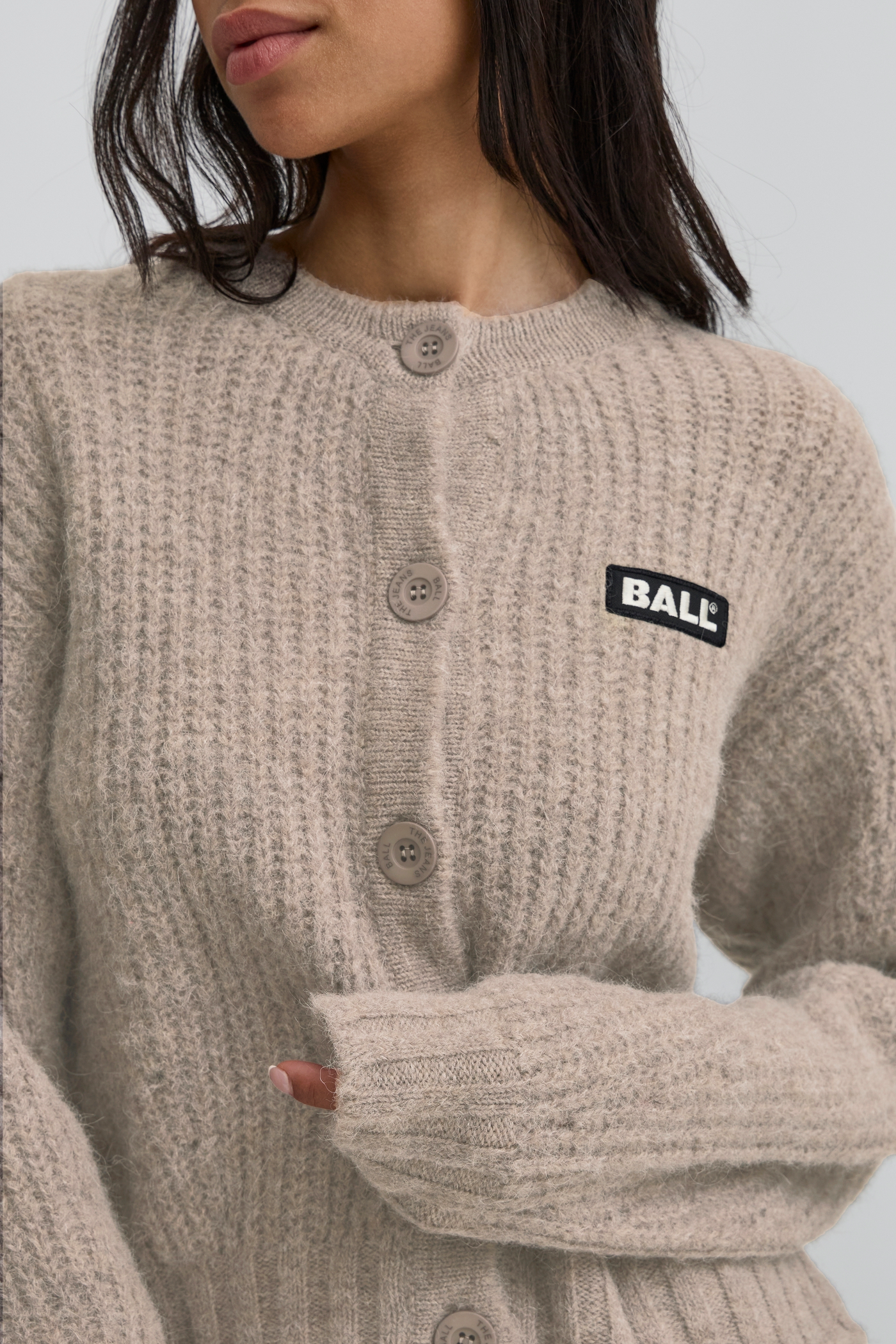 Ball Original - Cardigan - Vintage Khaki - Bastacy Rib