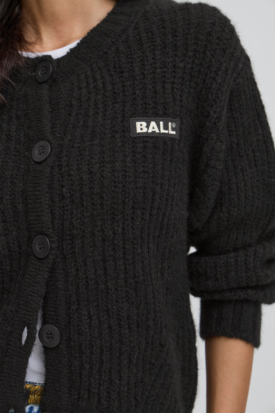 Ball Original - Cardigan - Black - Bastacy rib
