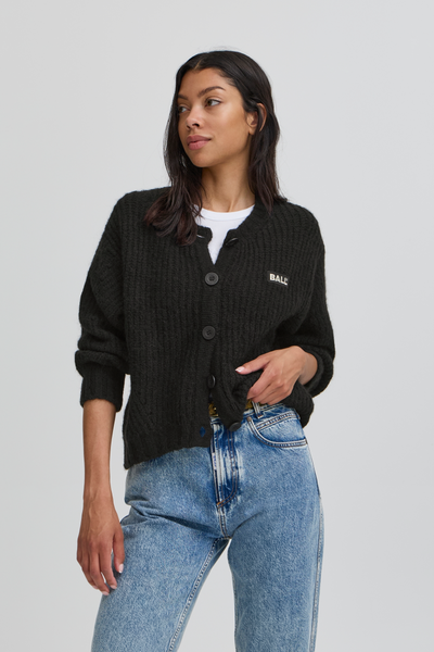 Ball Original - Cardigan - Black - Bastacy rib