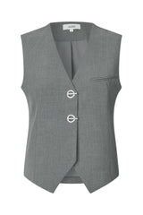 Mbym - Vest - Grey melange - Aleia