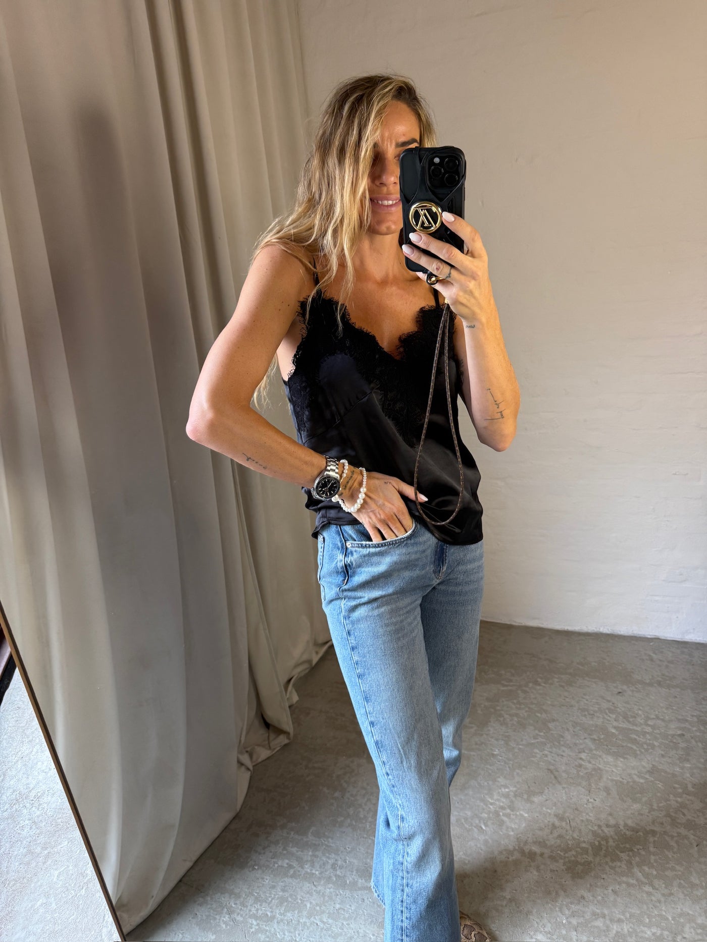 CC Heart - Top - Black - Lace detail