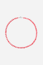 Andcopenhagen Jewelry - Perlehalsklæde - Pink kalcedon - Ebba