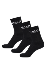 HALO - Strømper - 3pak - Black - Essential Cotton