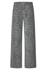 Leopard Denim Jeans - Grå Leo Cadian - Global Funk