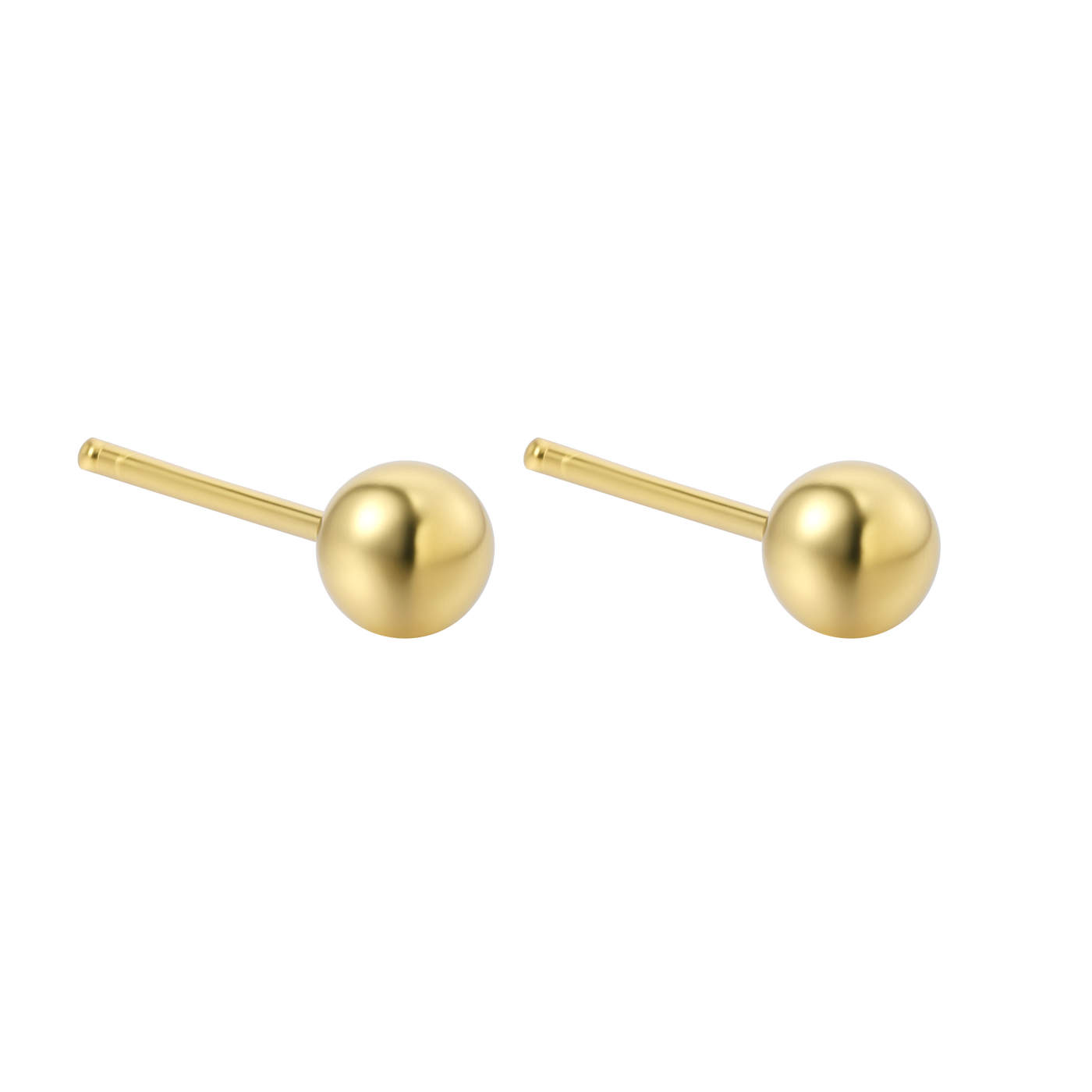 Andcopenhagen - Small rock stud - 18 carat gold plated sterling silver ear studs