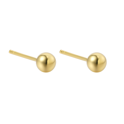 Andcopenhagen - Small rock stud - 18 carat gold plated sterling silver ear studs