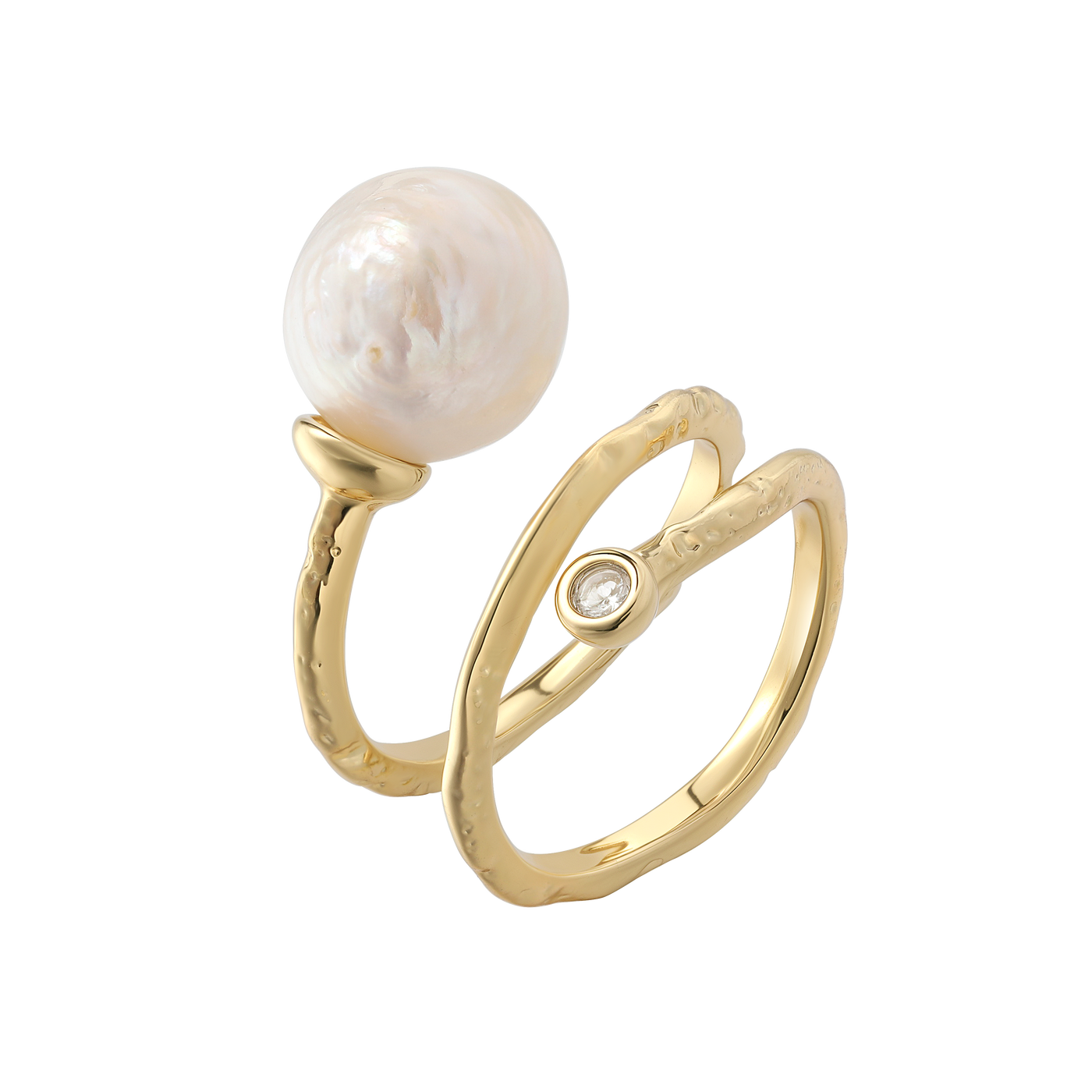 Andcopenhagen - White Pearl Ring