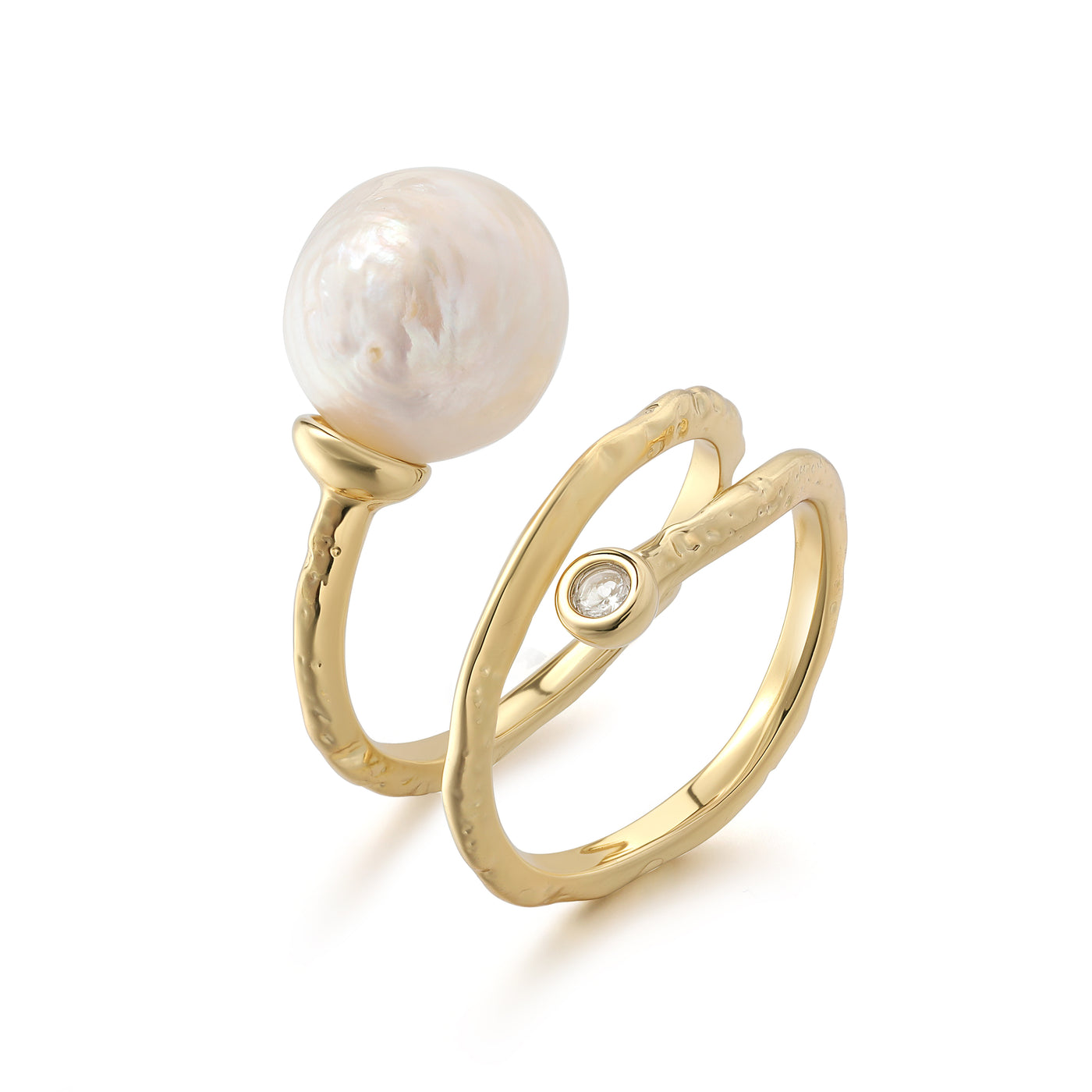 Andcopenhagen - White Pearl Ring