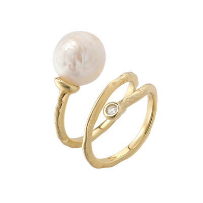 Andcopenhagen - White Pearl Ring