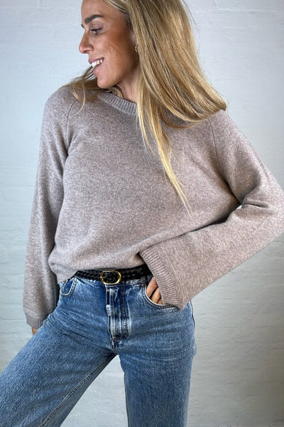 Andcopenhagen - Oversize Cashmerebluse Mocca - 100% cashmere strik - Eleni