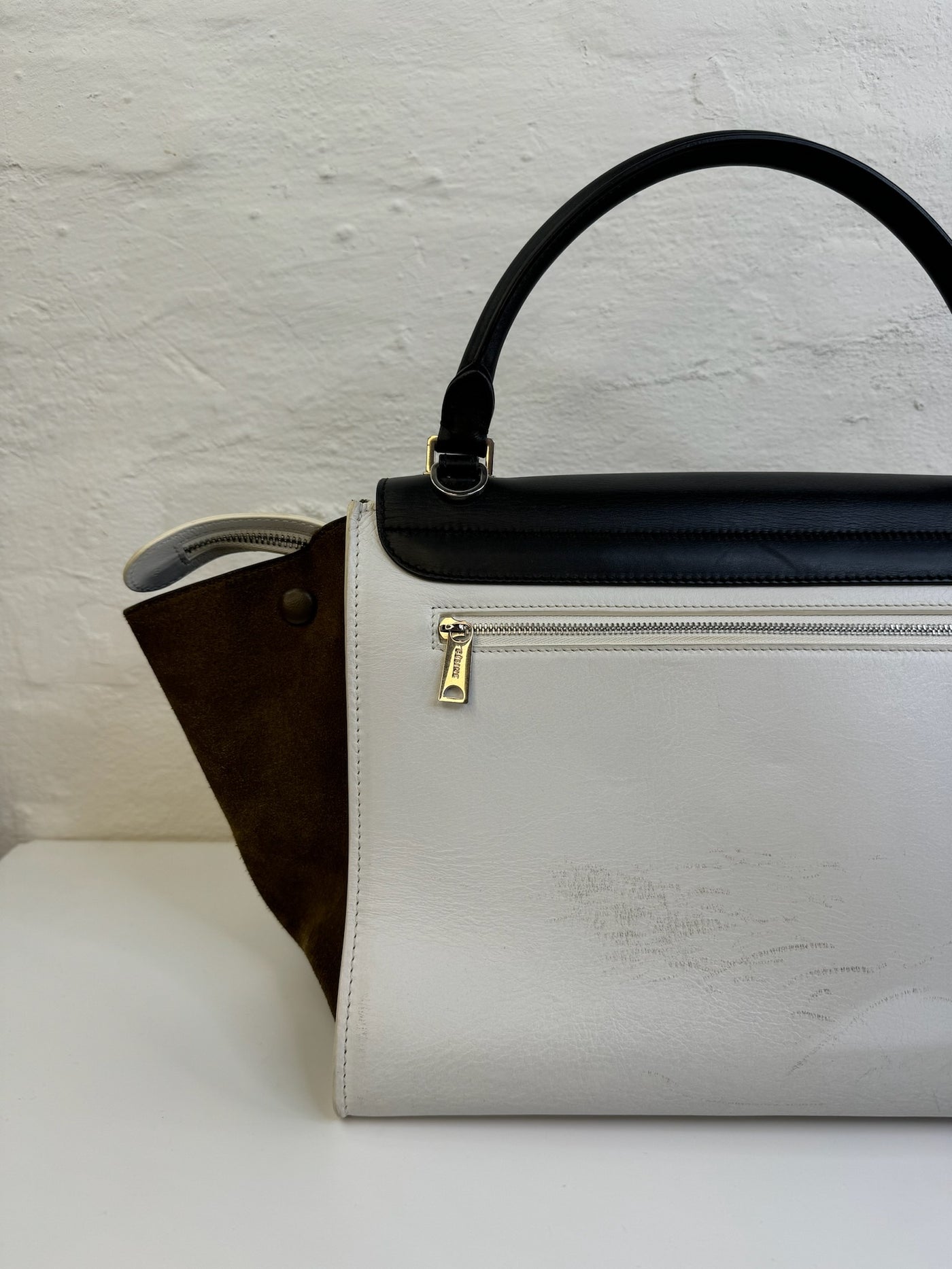 Celine - Trapeze shoulder bag - Black/white - Secondhand