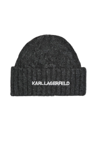 Karl Lagerfeld - Hue - Dark Grey - Cable Knit Beanie